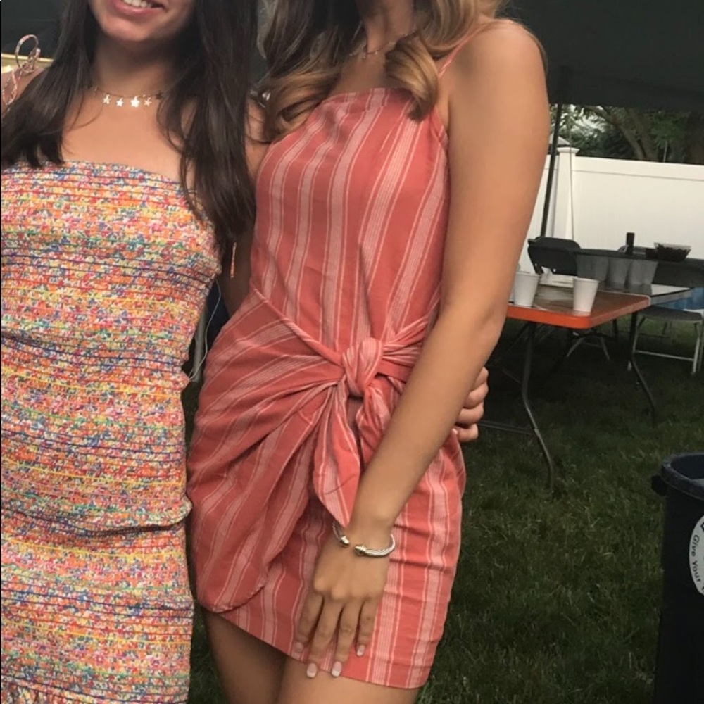Striped tie dress